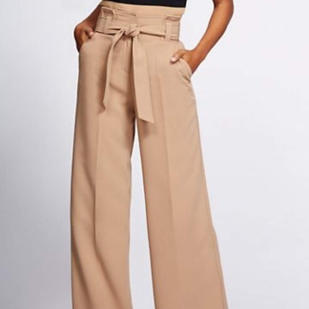 Wide Leg Paper Bag Pants Gabrielle Union NY & Co